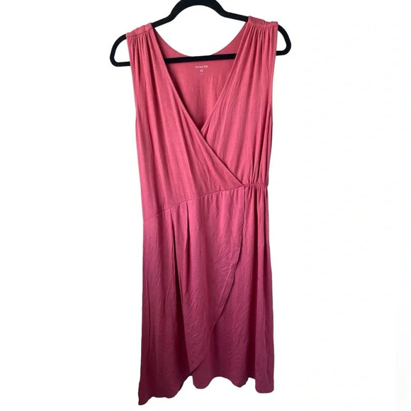 Garnet Hill | Faux Wrap Sleeveless Dress Size Medium - Picture 2 of 4